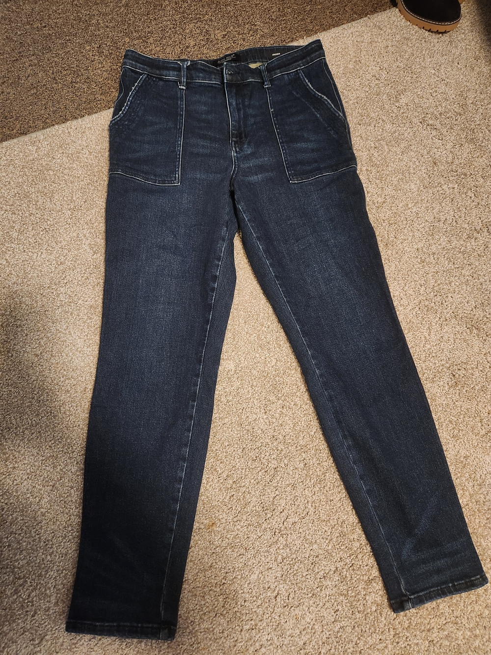 Womens Dark Judy Blue Women's Stretch Jeans - Comfortable High-Rise Pocket 13/31